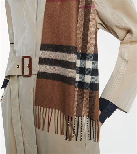 coffee color burberry scarf|burberry giant check cashmere scarf.